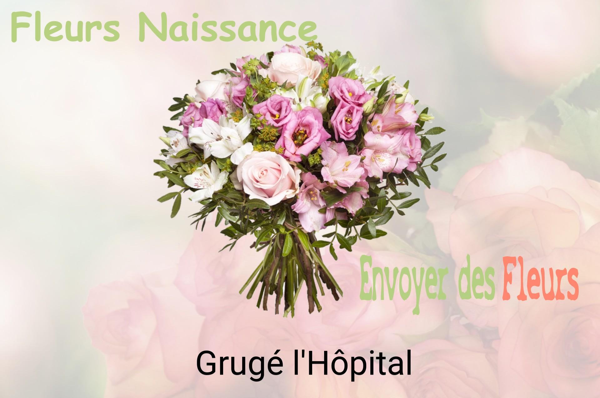 Bouquet de fleurs de naissance livré à Grugé-l'Hôpital